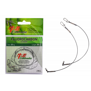 Поводок Ushiwaka Fluorocarbon UF2022, 22кг/20см, 2шт